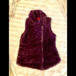 Patagonia Pelage Textured Faux Fur Fleece Asymmetrical Vest - Women’s Size M